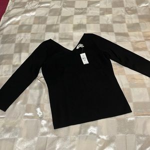 Black V neck sweater